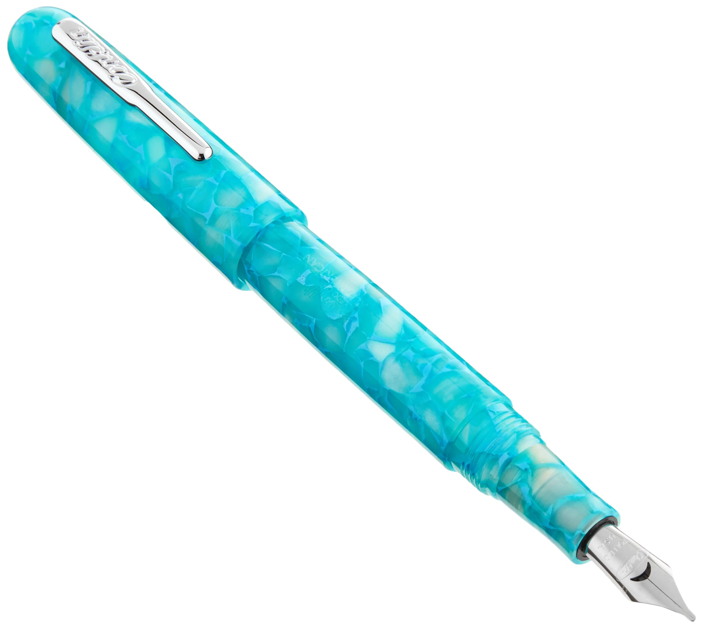 Conklin All American Fountain Pen In Turquoise Serenity - Stub Nib, Artistic Design & Superior Craftsmanship - Ideal Gift For Ca
