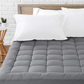 Leisure Town Mattress Pad Queen Size Soft Cotton Mattress Cover,Quilted Fitted Mattress Topper With Deep Pocket Fits 8-21 Inch M
