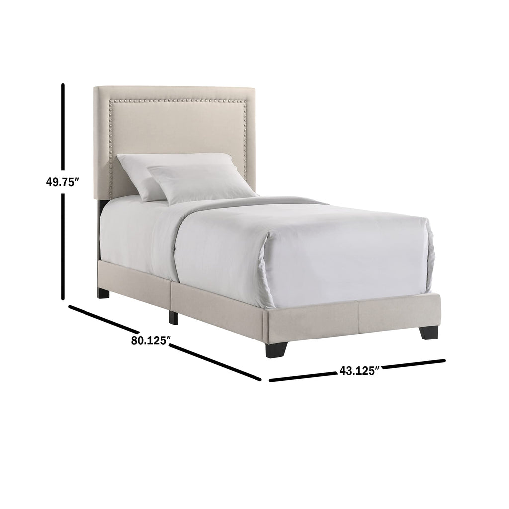 Intercon Zion Twin UPH Bed Platform, Beige