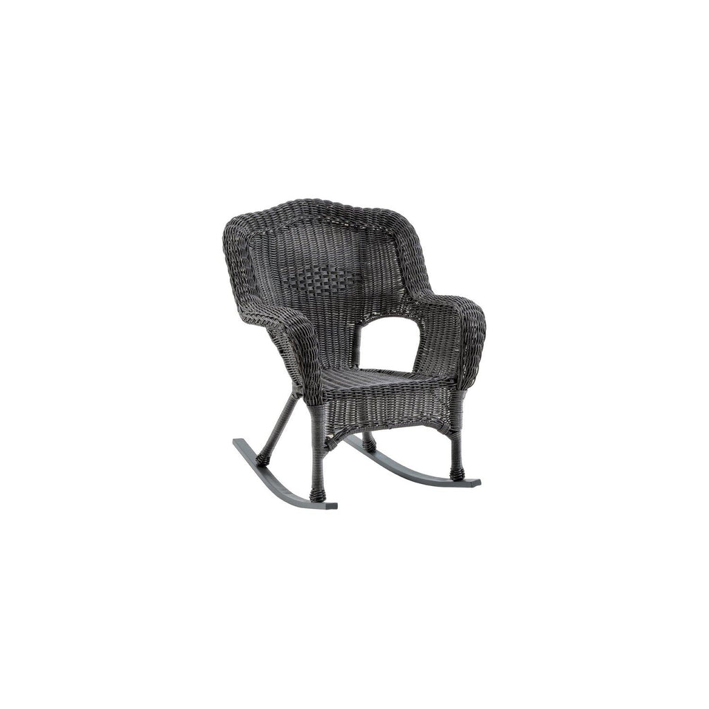 International Caravan Furniture Piece Camelback Resin Wicker Rocker