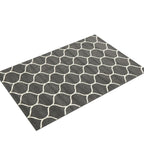 Unique Loom Trellis Frieze Collection Area Rug - Rounded (4' 1'' X 6' 1'', Dark Gray/ Ivory)