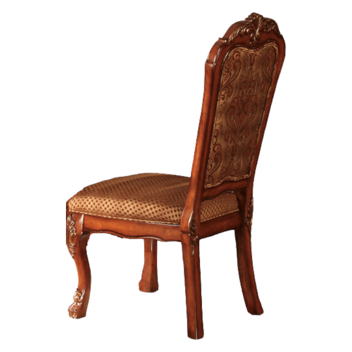 ACME Dresden Side Chair (Set-2) - 12153 - Fabric & Cherry Oak