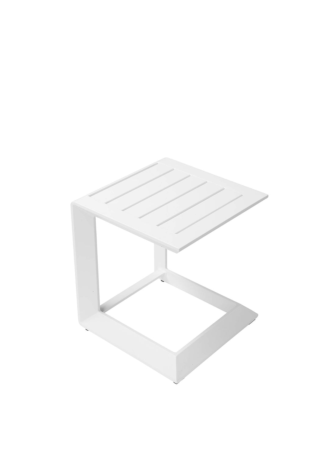 Pangea Home Leaf St Wht Side Table, White