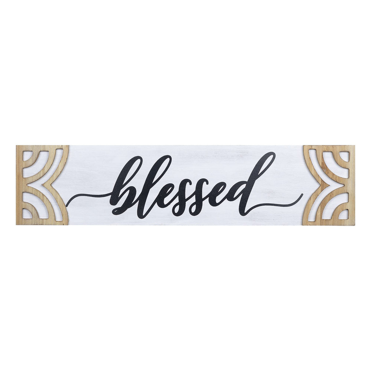 HomeRoots Multi MDF Farmhouse Style Blessed Wall Plaque