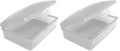 American Comb Travel Soap Box with lid - Translucent White- Set of 2 - Perfect for Traveling, Gym, or Storage. Made in The USA.