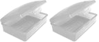 American Comb Travel Soap Box with lid - Translucent White- Set of 2 - Perfect for Traveling, Gym, or Storage. Made in The USA.
