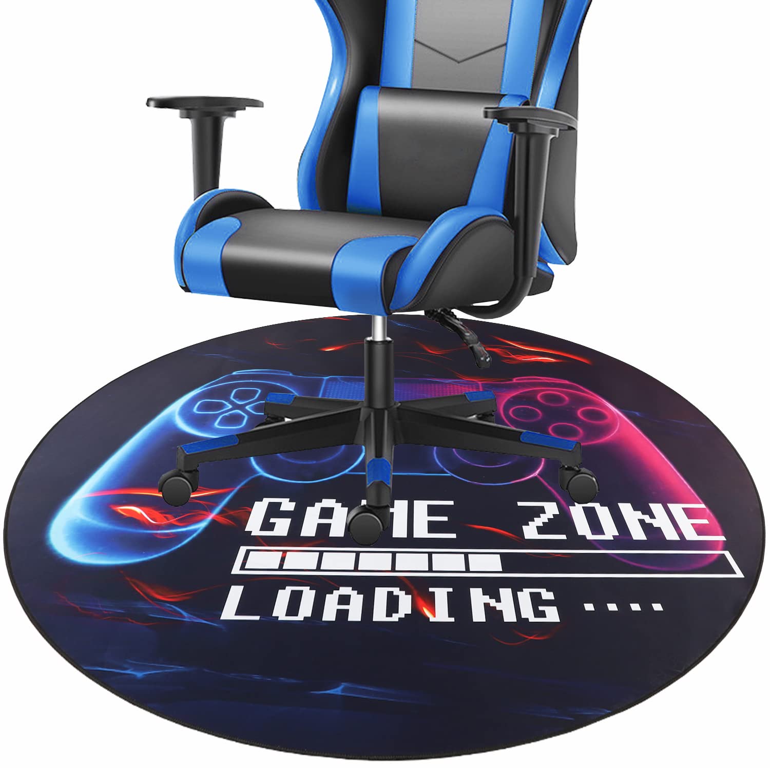 Yincimar Gaming Chair Mat For Hardwood Floor,Anti-Slip Floor Protector Game Controller Rubber Gaming Computer Chair Mat For Gami