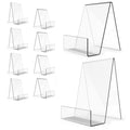 Boloyo Acrylic Book Stand with Ledge,10PC Clear Acrylic Display Easel Transparent Display Stand Holder Tablet Holder for Display