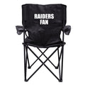 VictoryStore Outdoor Camping Chair - Raiders Fan Black Folding Camping Chair with Carry B