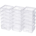 18 Pack Small Clear Plastic Storage Boxes with Lids, Arts & Crafts Storage Boxes & Organizers Storage Container Craft Jewelry Li