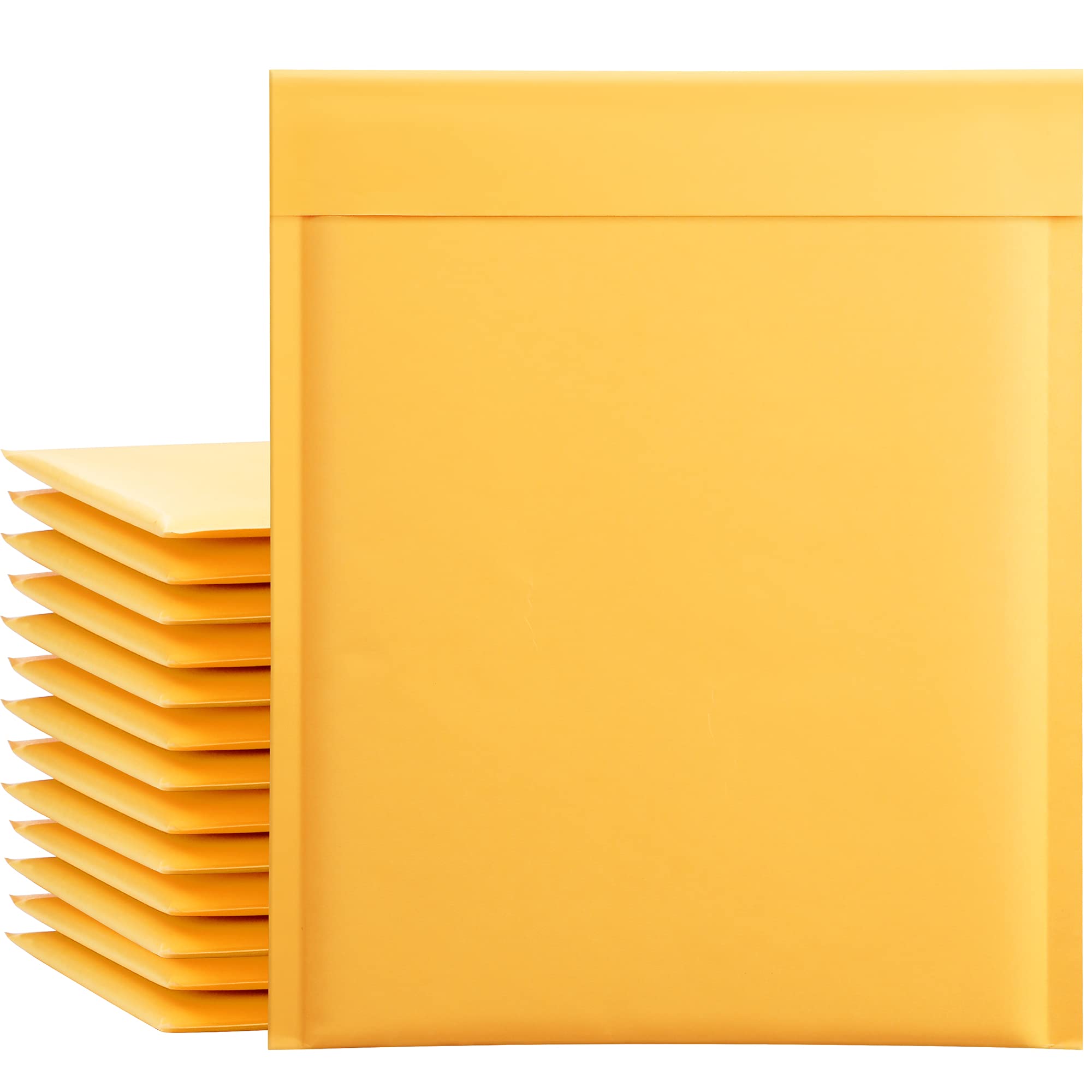 Ucgou Kraft Bubble Mailers 8.5X12 Inch 25 Pack Yellow Padded Envelopes #2 Medium Mailing Packages Self Sealing Tear Resistant Bo