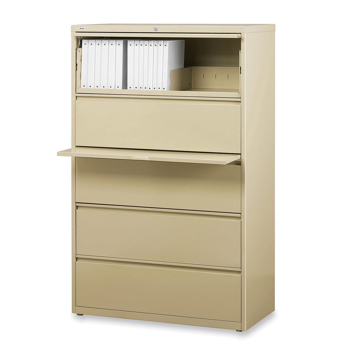 Lorell 5-Drawer Lateral File, 36 By 18-5/8 By 67-11/16-Inch, Putty