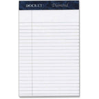 Tops Docket Diamond 100% Recycled Premium Stationery Tablet, 5 X 8 Inches, Perforated, White, Narrow Rule, 50 Sheets Per Pad, 4