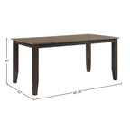 Carefree Home Furnishings Beacon 60" Wide Counter Self-Storing Leaf, Black & Walnut Dining Tables, Brown