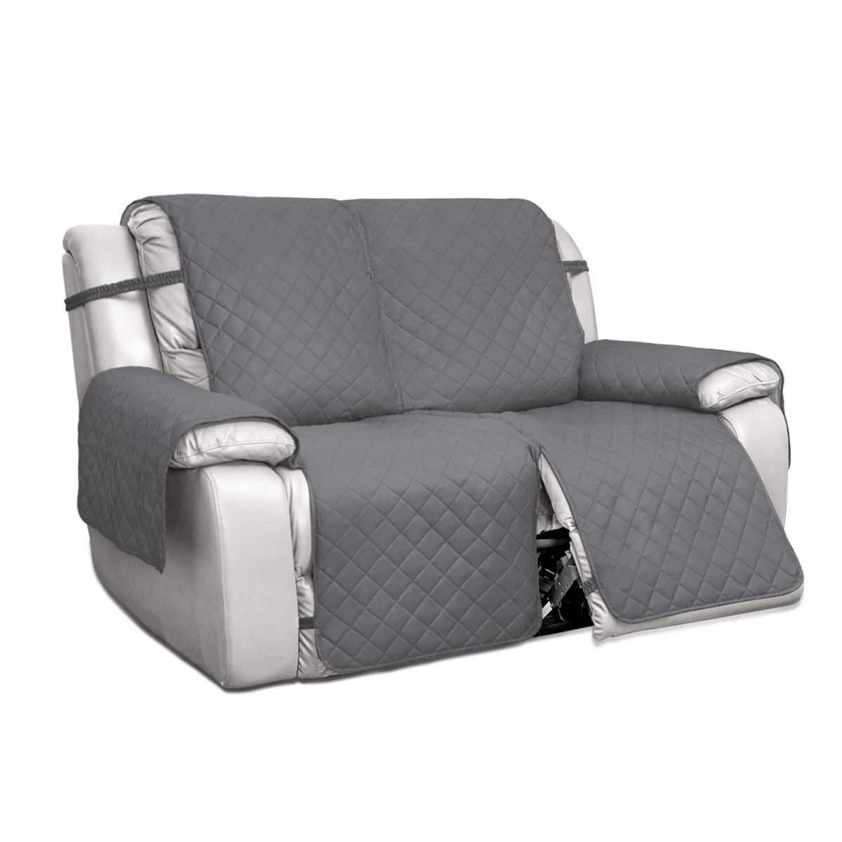 PureFit Water Resistant Reversible Sofa Cover for Reclining Sofa 2 Seat - Non Slip Split Recliner Couch Cover for Double Recline