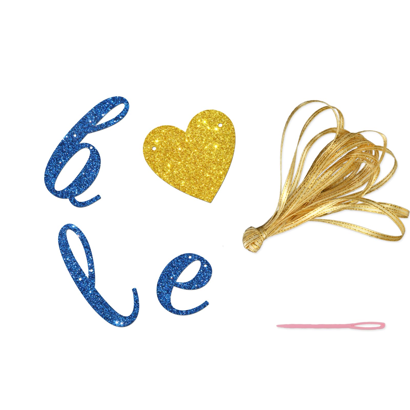 Maicaiffe Welcome Back Banner - Farewell Retirement Party Decor - Welcome Home - Back To School Party Decorations, Blue Glitter
