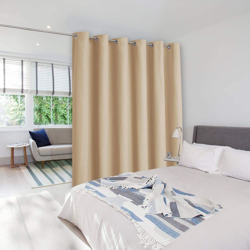 Nicetown Room Dividers Curtains Screens Partitions, Extra Wide Grommet Top Handing Room Dividers Blackout Curtain Panel For Apar