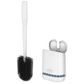 MRSIgA Toilet Bowl Brush and Holder, Durable and Flexible Bristles, Wall Mounted Toilet Brush for Bathroom cleaning, White, 1 Pa
