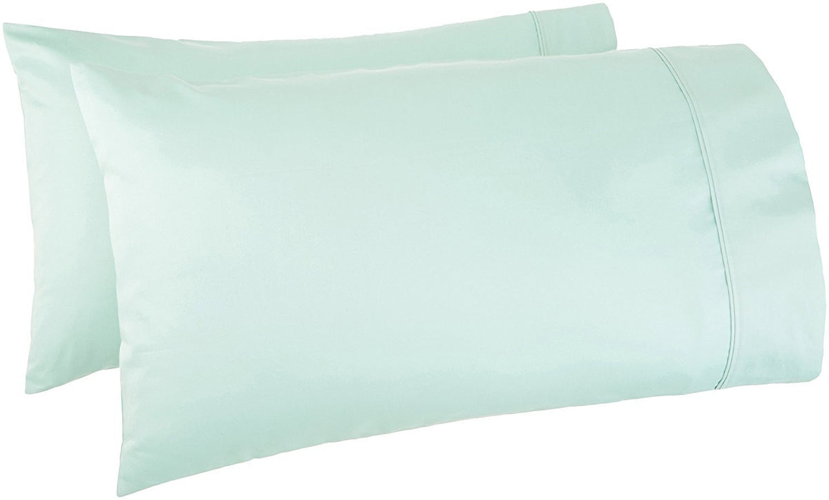Shandreamz -100% Cotton Percale Pillowcases, Egyptian Cotton Feel, Shade Resistant Pillow Cases, Cooling & Airy, Super Soft Pill