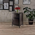 Ergode Wood Eugene Accent Table - Stylish, Functional, Espresso Finish, Storage