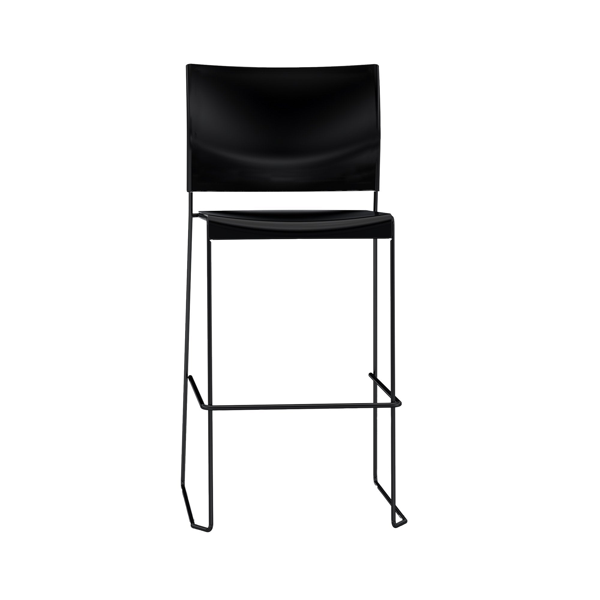 Safco Products 4273BB Currant Bistro-Height Chair, Set of 2, Plastic Seat, Black Frame, Black