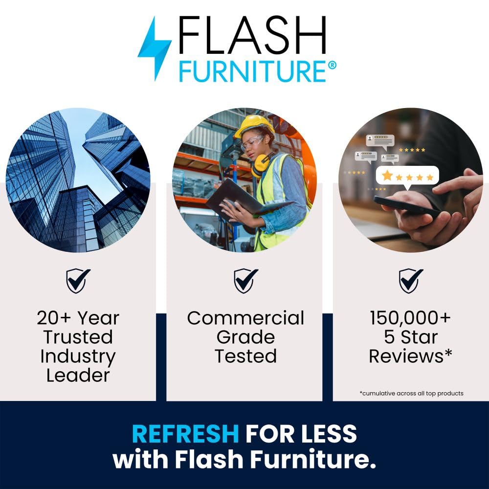 Flash Furniture Carlton 36'' Round Natural Laminate Table Set with X-Base and 4 Ladder Back Metal Chairs - Black Vinyl Seat