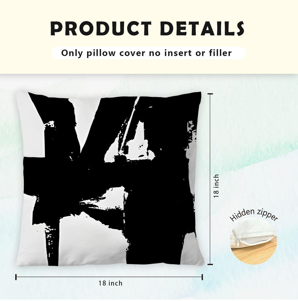 Supwhd Black And White Pillow Covers, Black And White Pillows Cover 18X18, Black And White Throw Pillows Cover Set Of 2, Black A