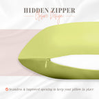 Elegant Comfort Silky And Luxurious 2-Piece Satin Pillowcase Set For Healthier Skin And Hair, Hidden Zipper Closure And Beautifully Packaged, Satin Pillowcase Set, Standard/Queen, Pistachio Green