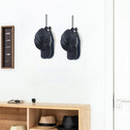 Mkono Hat Organizer For Baseball Caps, Set Of 2 Wall Hat Rack 5 Inches Space Saving Holds 20 Caps Modern L -Shaped Hat Hooks Wal