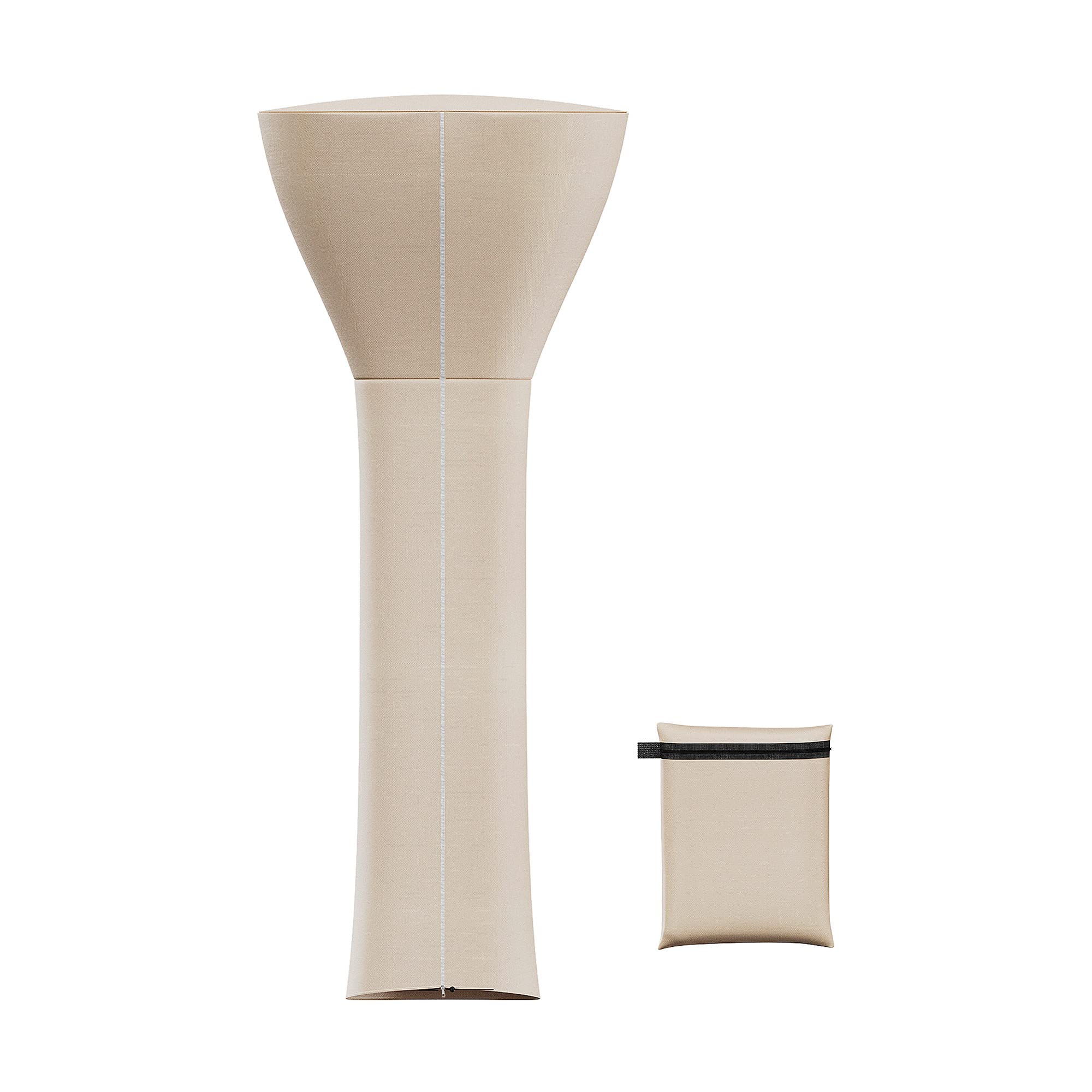 East Oak Patio Heater Covers With 300D Oxford Fabric, Zipper, Storage Bag, Waterproof, Dustproof, Wind-Resistant, Sunlight-Resis