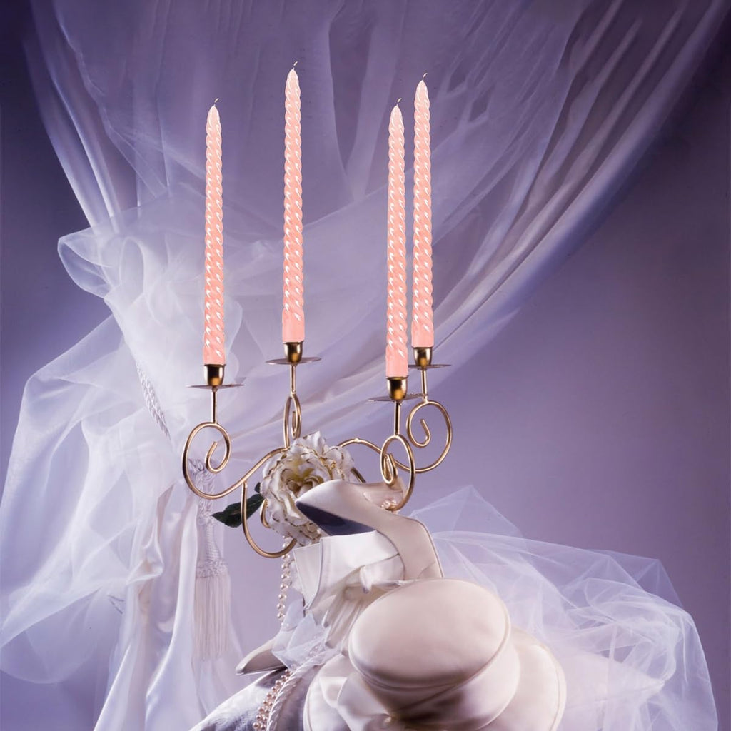 Kemladio 8 Pcs10 Inch Pink Taper Candles, Burning Unscented Tapered Candles 8 Hrs, Long Candle Sticks,Dinner Candle,Tall Candle