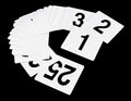 New Star Foodservice 23114 1-25 Double Sided Table Numbers, 4'' x 4'' Inch, White