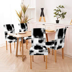 Capsceoll Art Abstract Monochrome Blackand White Dining Chair Covers Set Of 4,Removable Washable Parson Chair Covers For Dining Room,Living Room,Kitchen