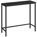 Hoobro Narrow Console Table, 29.5' Small Entryway Table, Thin Sofa Table, Side Table, Display Table, For Hallway, Bedroom, Living Room, Foyer, Black Bk75Xg01