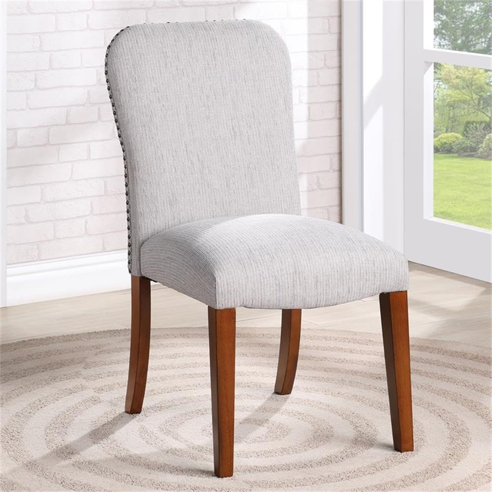 Comfort Pointe Salina Performance Fabric Dining Chair In Sea Oat Beige Set Of 2