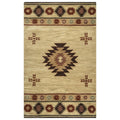 Rizzy Home Alora Decor Ryder 6'6" X 9'6" Tribal Khaki/Brown/Burgundy/Sage Hand-Tufted Rug