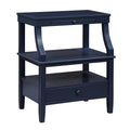 Comfort Pointe Newton Midnight Blue Wood Storage 1-Drawer Nightstand