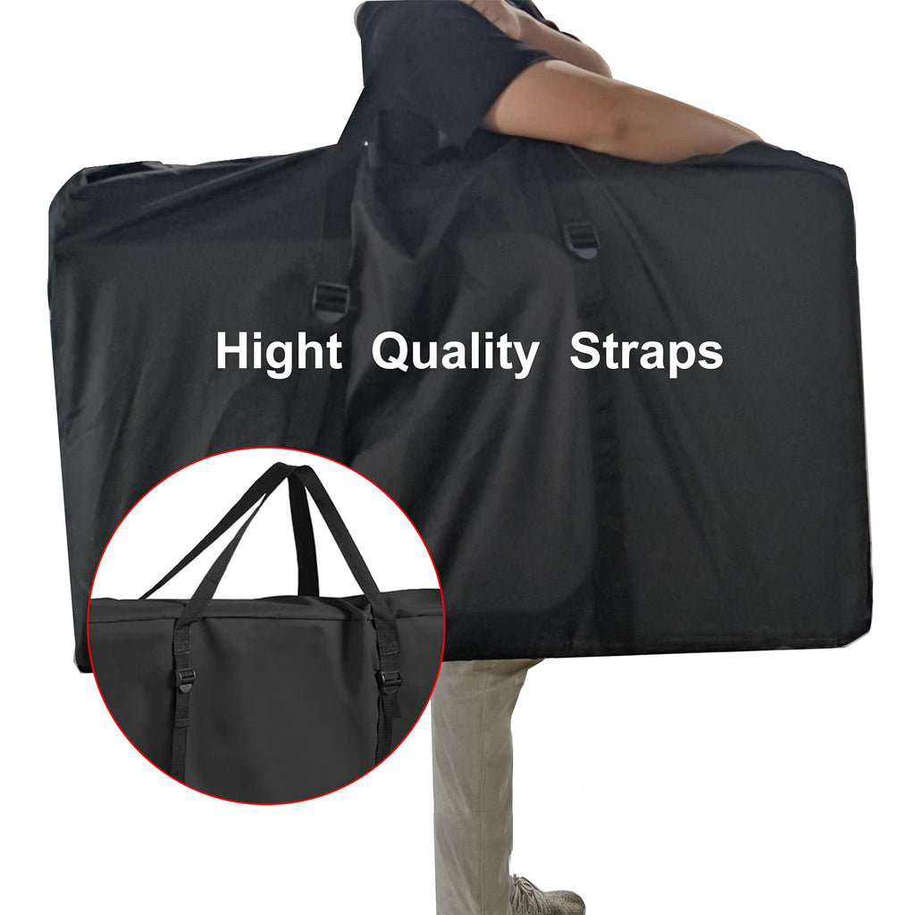 Uranshin Extra Large Heavy Duty Black Chair Storage Bag for Zero Gravity & Folding Lounge Chairs - 600D with Zippers (43 L x 11 W x 29 H)