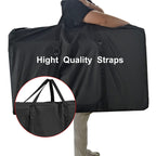 Uranshin Extra Large Heavy Duty Black Chair Storage Bag for Zero Gravity & Folding Lounge Chairs - 600D with Zippers (43 L x 11 W x 29 H)