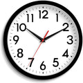 DAXSMY Wall Clock, Analog Clock 10 Inch, Silent Non-Ticking Wall Clocks Battery Operated Decorative for Kitchen, Office, Bedroom