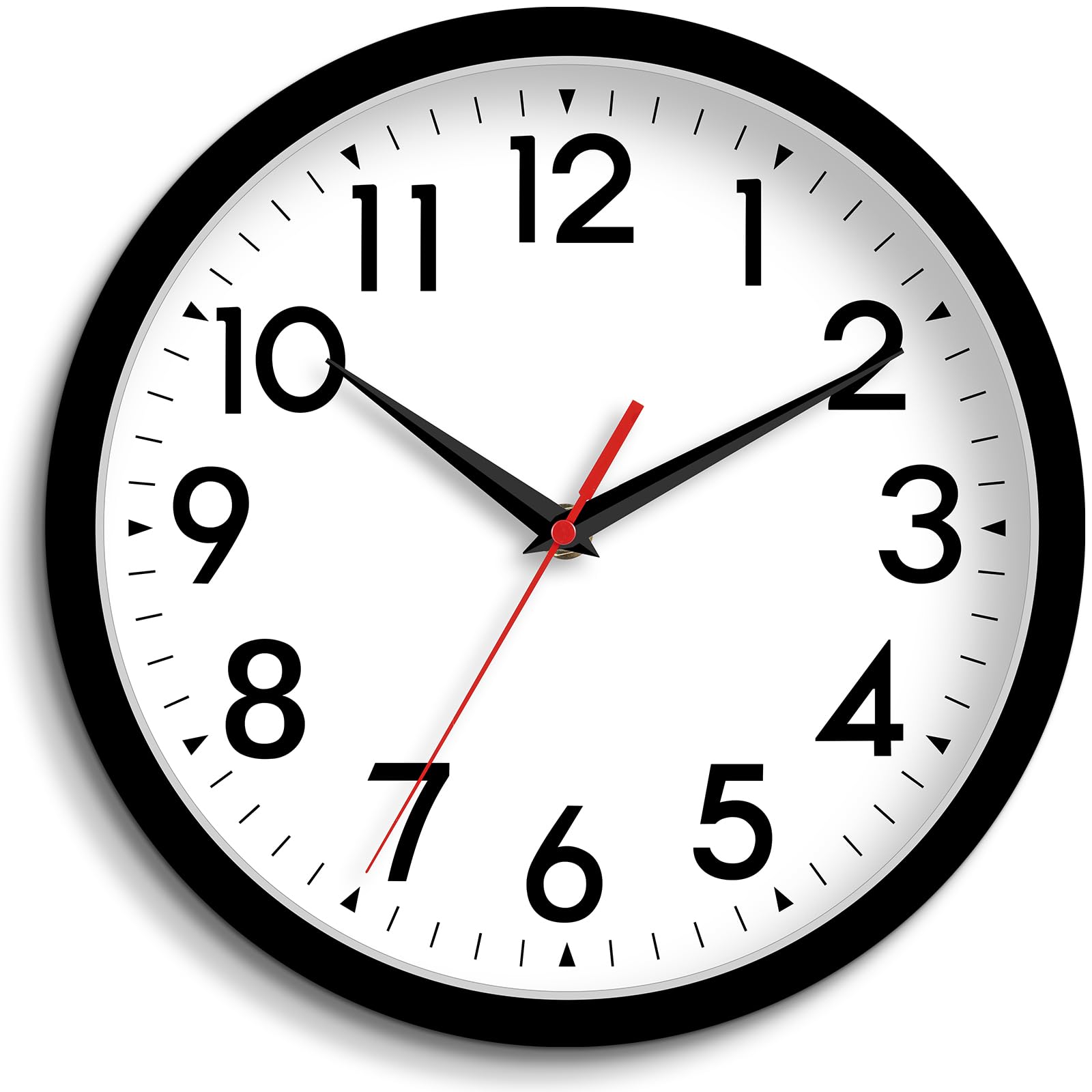 DAXSMY Wall Clock, Analog Clock 10 Inch, Silent Non-Ticking Wall Clocks Battery Operated Decorative for Kitchen, Office, Bedroom
