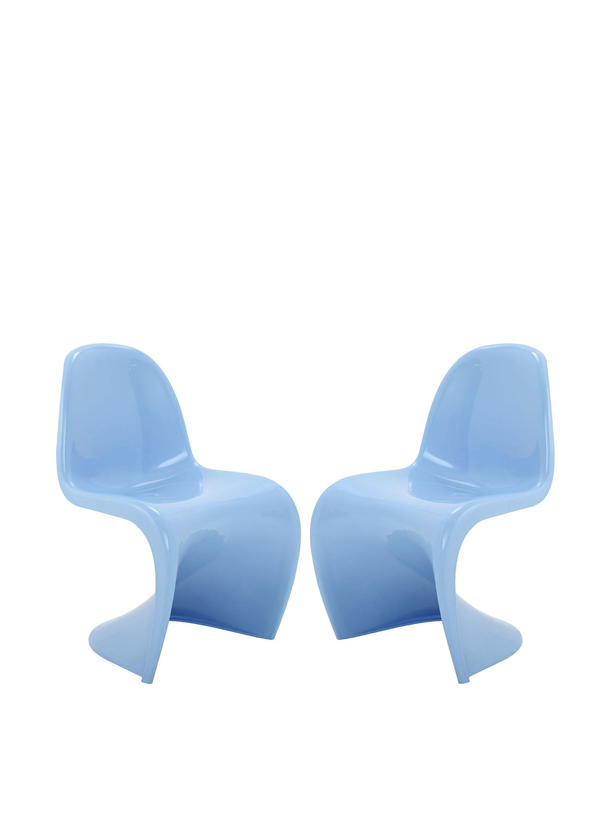 Lexmod Slither Dining Side Chair Set Of 2 In Blue