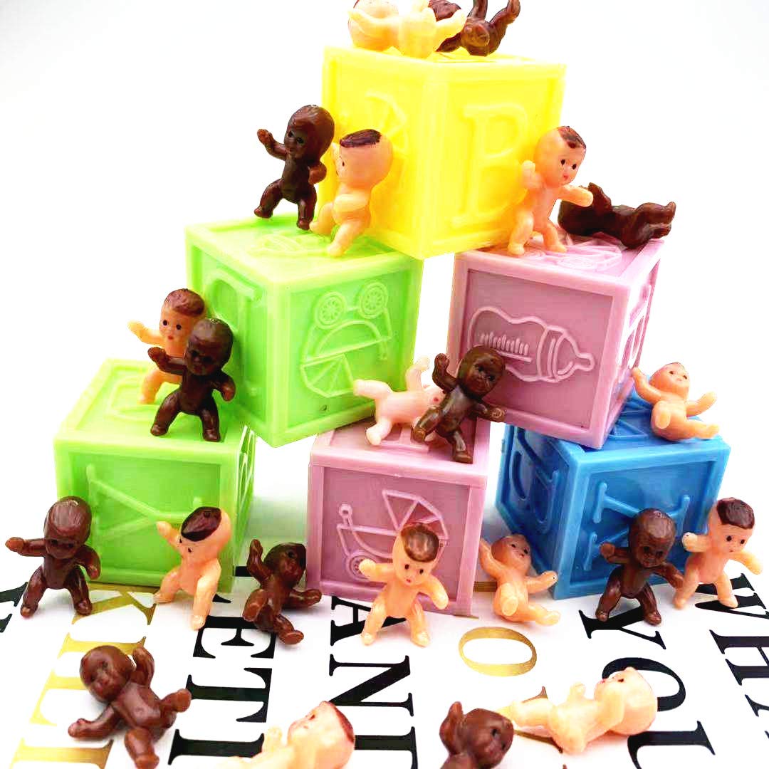 Juxingdazyf 72 Pieces Mini Plastic Baby Favor Supplies For Baby Shower And Ice Cube Game, 1 Inch Babies King Cake Baby Plastic B