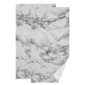 Giwawa Marble Hand & Face Towels 2 Pcs Absorbent White Marble Prints Soft Stone 28.3x14.4in