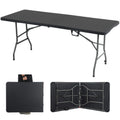 Dkeli Folding Table 6 ft | Portable Picnic Table | Folding Camping Table Heavy Duty for Outdoor Indoor Camping | Picnic and Part