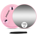 10X Magnifying Mirror, 10X Travel Magnification Mirror With 3 Suction Cups, 6' Makeup Magnifying Mirror, Portable Handheld Cosm