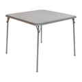 Flash Furniture Madelyn 33.5" Square Folding Multipurpose Card Table with Padded Vinyl Top, Portable Folding Game Table for 4 Players, Gray