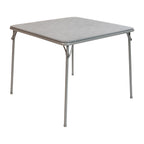 Flash Furniture Madelyn 33.5" Square Folding Multipurpose Card Table with Padded Vinyl Top, Portable Folding Game Table for 4 Players, Gray