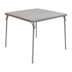 Flash Furniture Madelyn 33.5" Square Folding Multipurpose Card Table with Padded Vinyl Top, Portable Folding Game Table for 4 Players, Gray