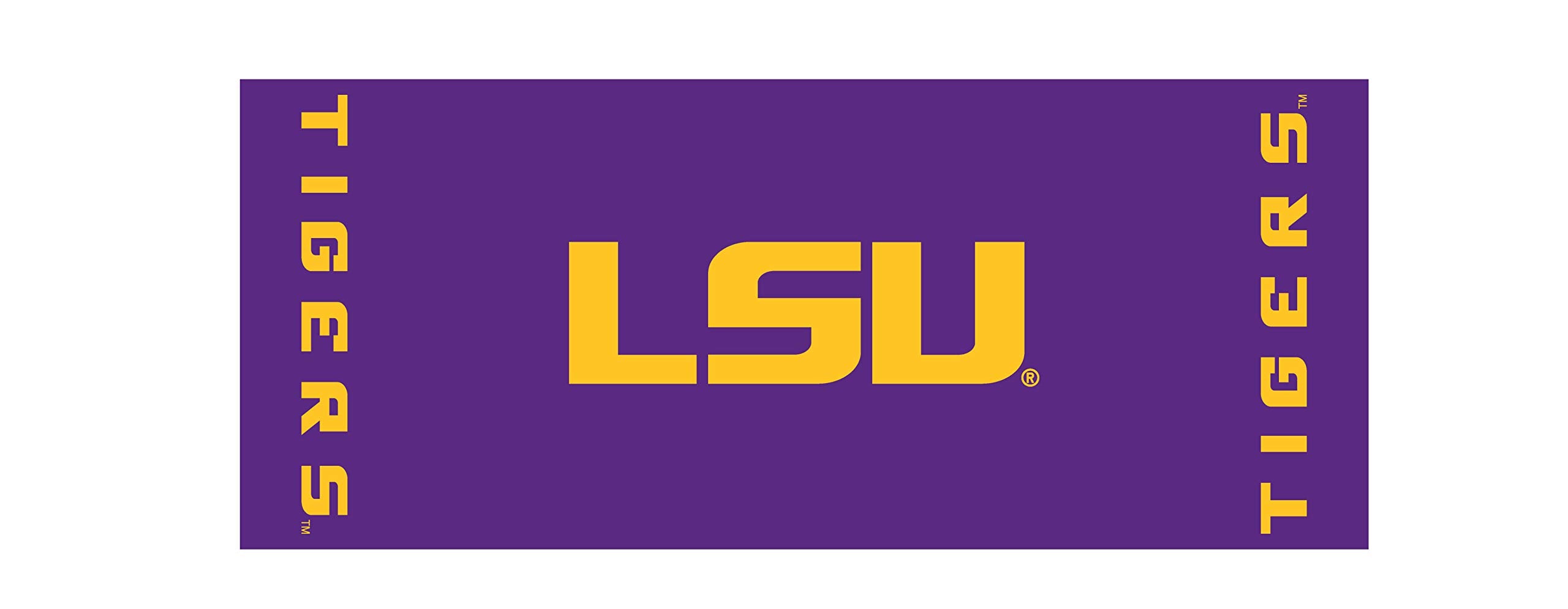 Collegiate Kwik-Covers Rectangle Plastic Table Covers, Bundle Of 2 (Louisiana State University, 8')